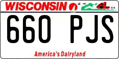 WI license plate 660PJS