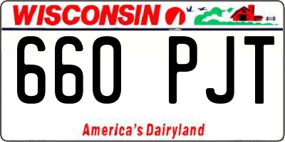 WI license plate 660PJT