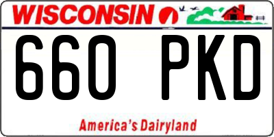 WI license plate 660PKD