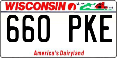 WI license plate 660PKE