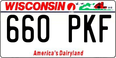 WI license plate 660PKF