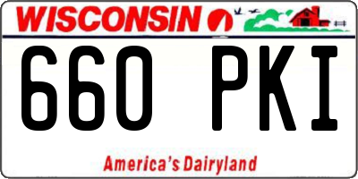 WI license plate 660PKI