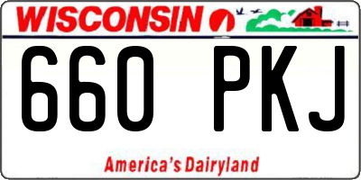 WI license plate 660PKJ