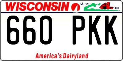 WI license plate 660PKK