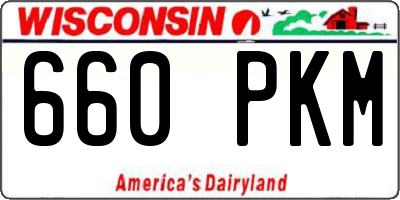 WI license plate 660PKM