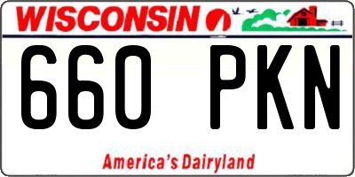 WI license plate 660PKN
