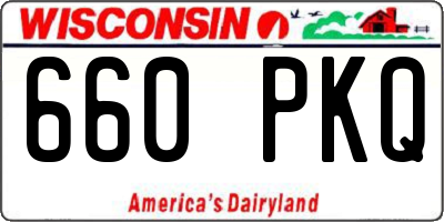 WI license plate 660PKQ