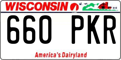 WI license plate 660PKR