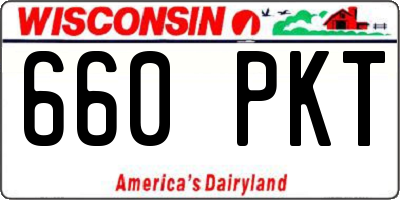WI license plate 660PKT