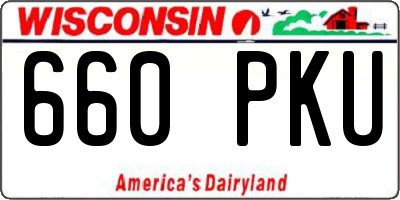 WI license plate 660PKU