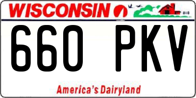 WI license plate 660PKV