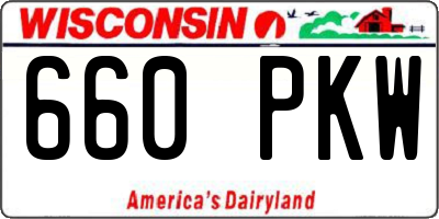 WI license plate 660PKW