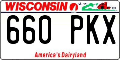 WI license plate 660PKX
