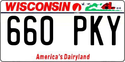 WI license plate 660PKY