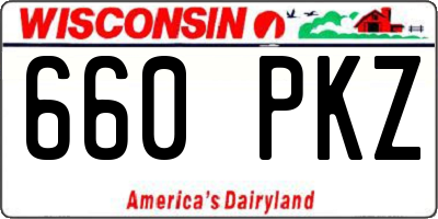 WI license plate 660PKZ
