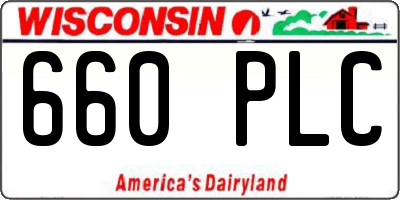 WI license plate 660PLC