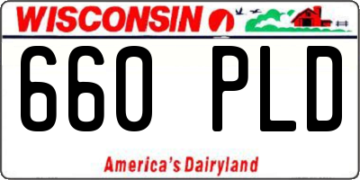 WI license plate 660PLD