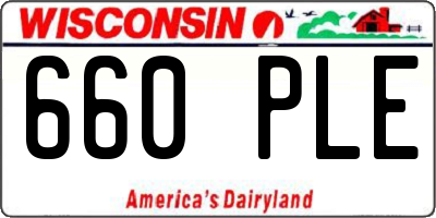 WI license plate 660PLE