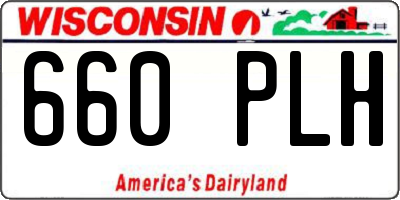 WI license plate 660PLH