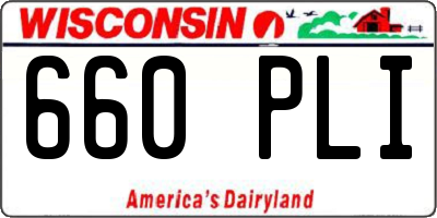 WI license plate 660PLI