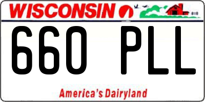 WI license plate 660PLL