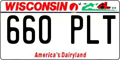 WI license plate 660PLT