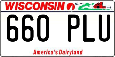 WI license plate 660PLU