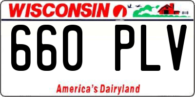 WI license plate 660PLV
