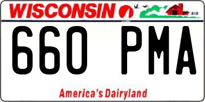 WI license plate 660PMA