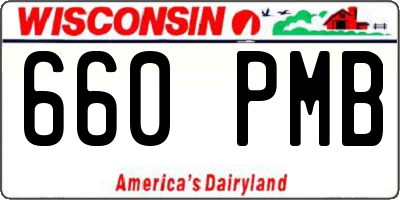 WI license plate 660PMB