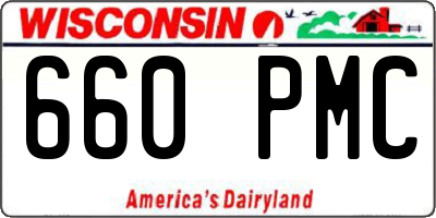 WI license plate 660PMC