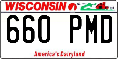 WI license plate 660PMD