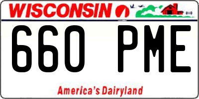 WI license plate 660PME