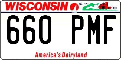 WI license plate 660PMF