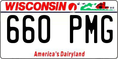 WI license plate 660PMG