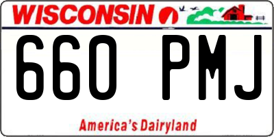 WI license plate 660PMJ