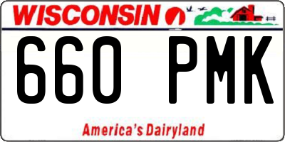 WI license plate 660PMK