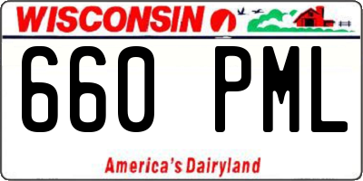 WI license plate 660PML