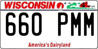 WI license plate 660PMM