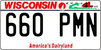 WI license plate 660PMN