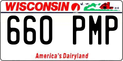 WI license plate 660PMP