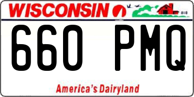 WI license plate 660PMQ