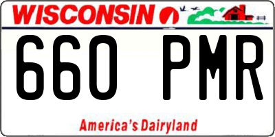 WI license plate 660PMR