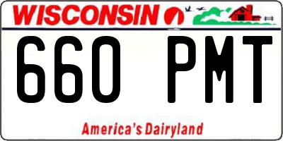 WI license plate 660PMT