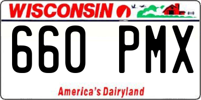 WI license plate 660PMX