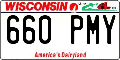 WI license plate 660PMY