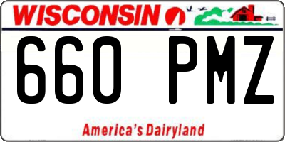 WI license plate 660PMZ