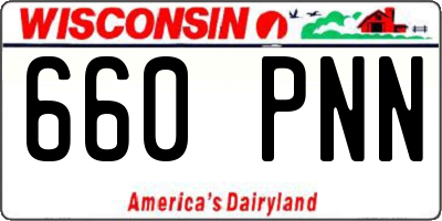 WI license plate 660PNN