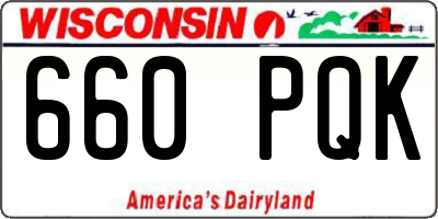 WI license plate 660PQK