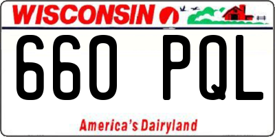 WI license plate 660PQL